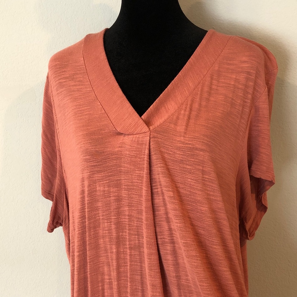 Old Navy Burnt Sienna V-Neck Short Sleeve Tunic, XL Tall - Picture 2 of 14